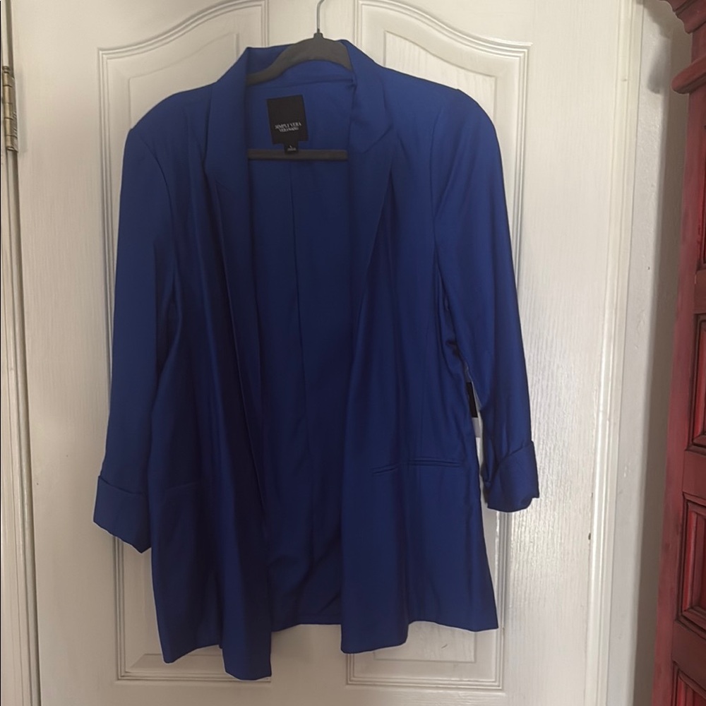 Simply Vera Vera Wang Cobalt Blue Women's Blazer